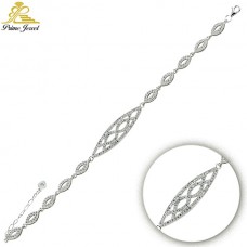 Gümüş Zirkon Taşlı Bilezik / Bileklik